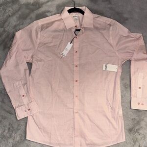 Bar III Mens Slim-Fit Button Front Dress Shirt Pink large​